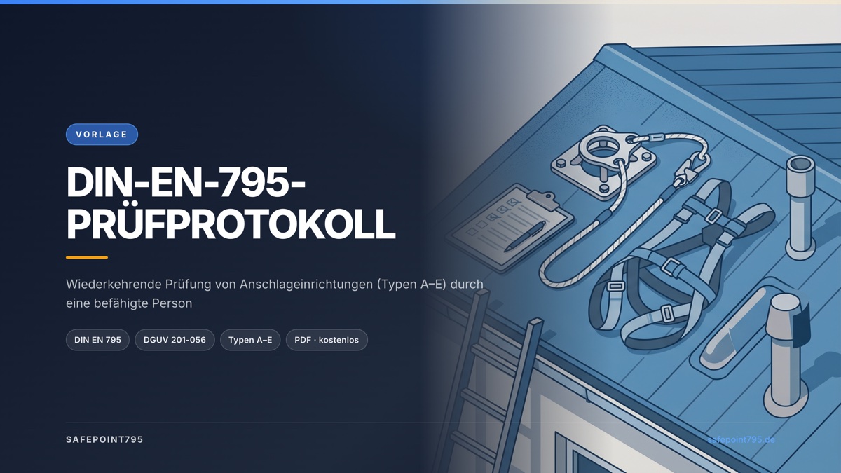 Vorschau: DIN-EN-795-Prüfprotokoll Anschlageinrichtungen